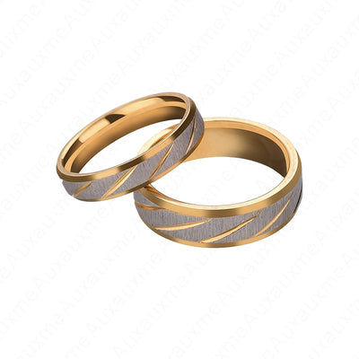 Titanium Steel Engrave Couple Rings