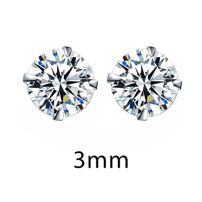 Zirconia 925 Sterling Silver Stud Earrings