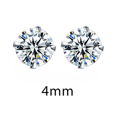Zirconia 925 Sterling Silver Stud Earrings