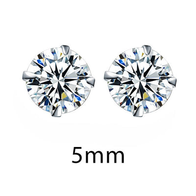 Zirconia 925 Sterling Silver Stud Earrings