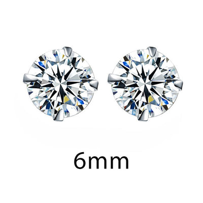 Zirconia 925 Sterling Silver Stud Earrings