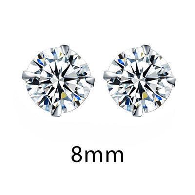 Zirconia 925 Sterling Silver Stud Earrings