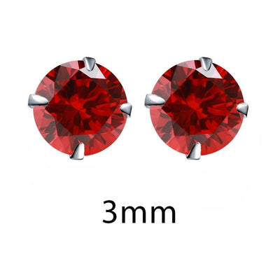 Zirconia 925 Sterling Silver Stud Earrings