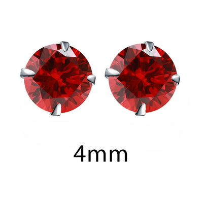 Zirconia 925 Sterling Silver Stud Earrings