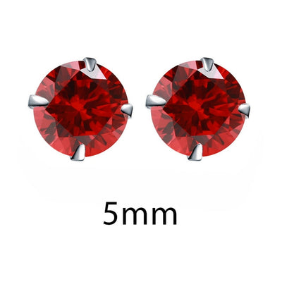 Zirconia 925 Sterling Silver Stud Earrings