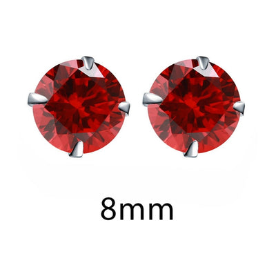 Zirconia 925 Sterling Silver Stud Earrings