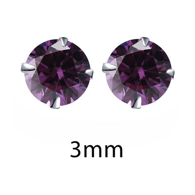Zirconia 925 Sterling Silver Stud Earrings