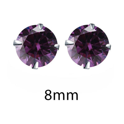 Zirconia 925 Sterling Silver Stud Earrings