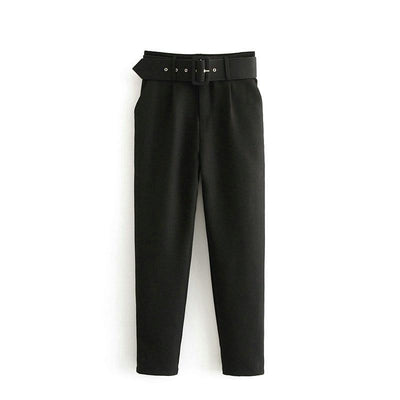 black suit pants woman