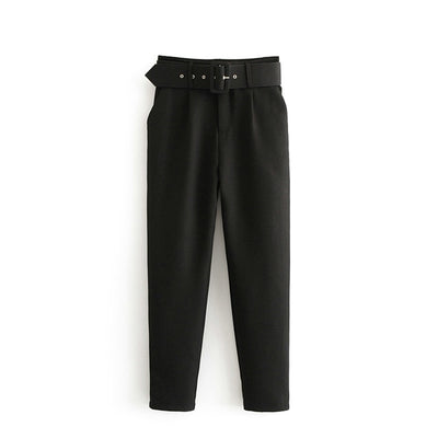 black suit pants woman