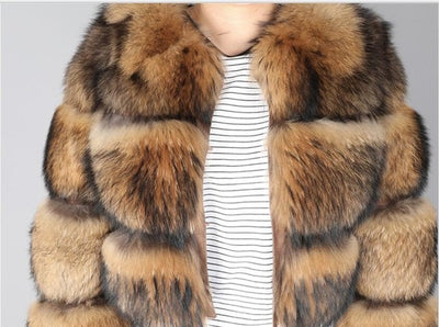 Furry Cropped Faux Fur Coat