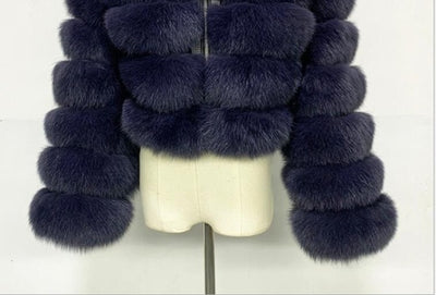 Furry Cropped Faux Fur Coat
