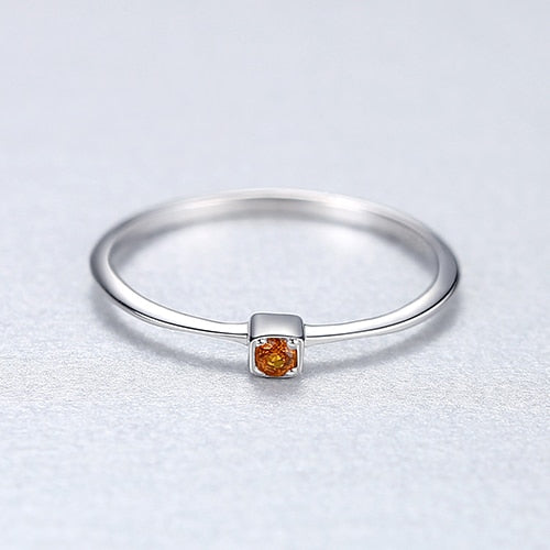 Silver Green Topaz Rings