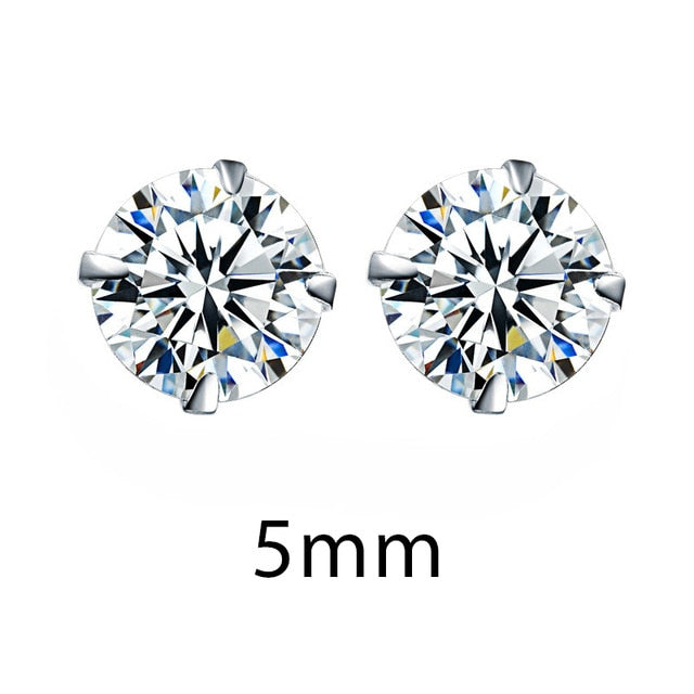 Zirconia 925 Sterling Silver Stud Earrings