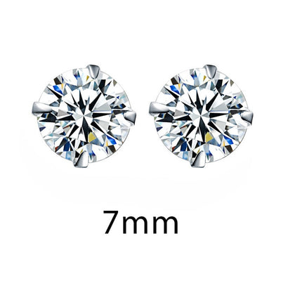 Zirconia 925 Sterling Silver Stud Earrings