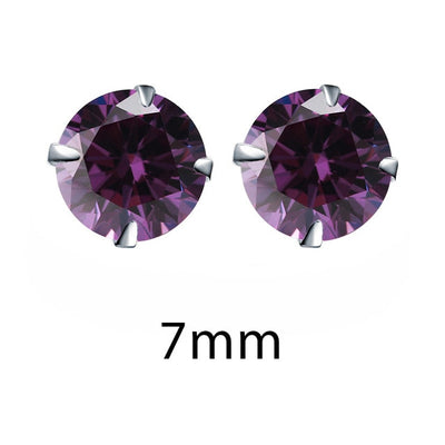 Zirconia 925 Sterling Silver Stud Earrings