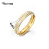 Titanium Steel Engrave Couple Rings