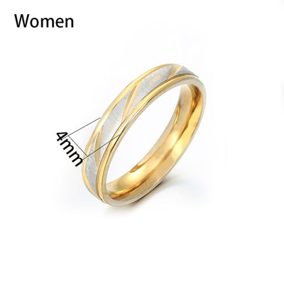 Titanium Steel Engrave Couple Rings