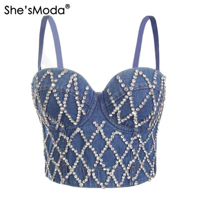 Diamond Push Up Bustier