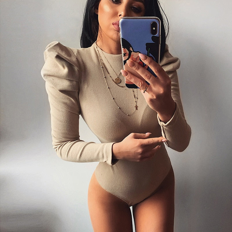 Solid Knitted Bodysuit