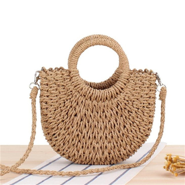 Handmade Half-Round Woven Bag