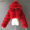 Furry Cropped Faux Fur Coat