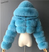 Furry Cropped Faux Fur Coat