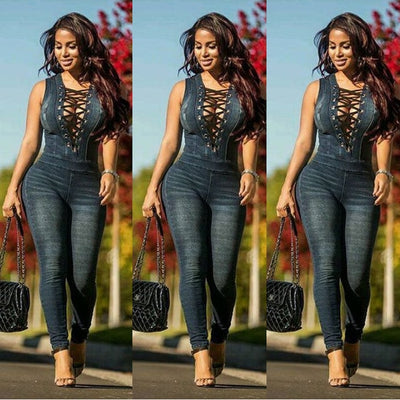 Denim Romper Overalls